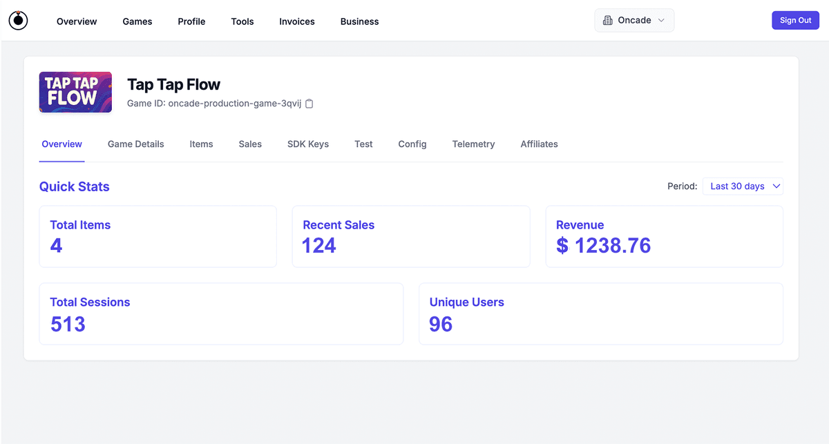 Oncade Developer Portal