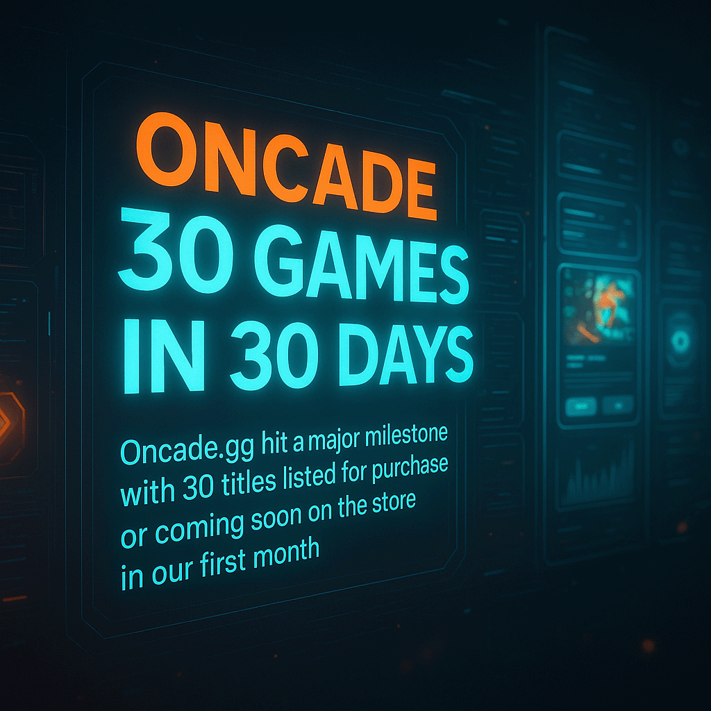 Oncade Celebrates “30 Games in 30 Days” as Partners Bring Their Communities to the Store