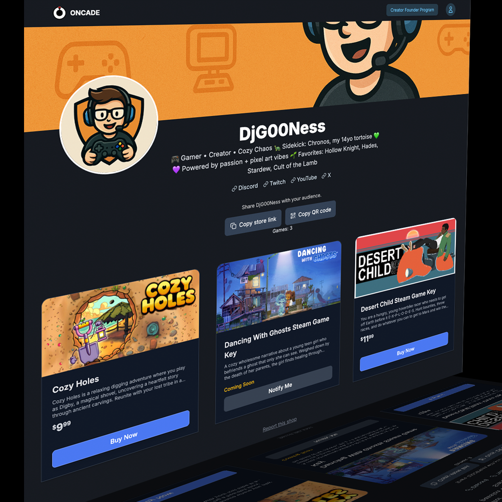 Oncade Launches Creator Founder Program, Empowering Influencers to Earn Real-Time Revenue from Game Sales
